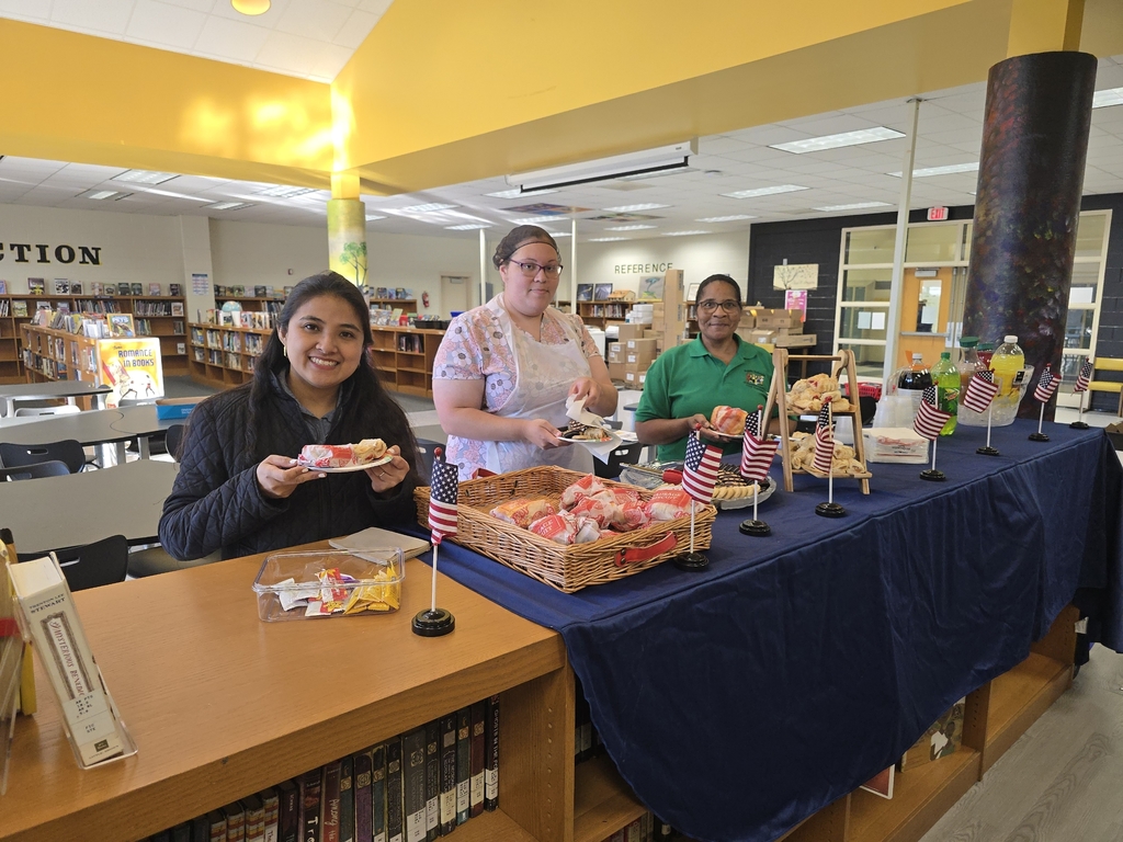 staff getting breakfast