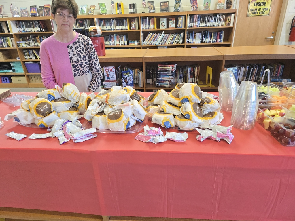 Mrs. Nancy with breakfast
