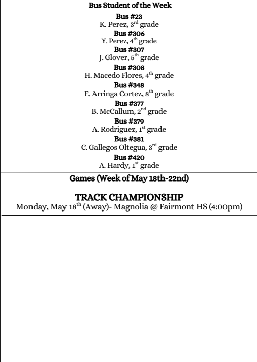 Weekly Newsletter