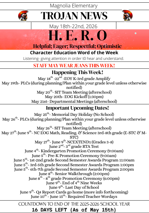 Weekly Newsletter
