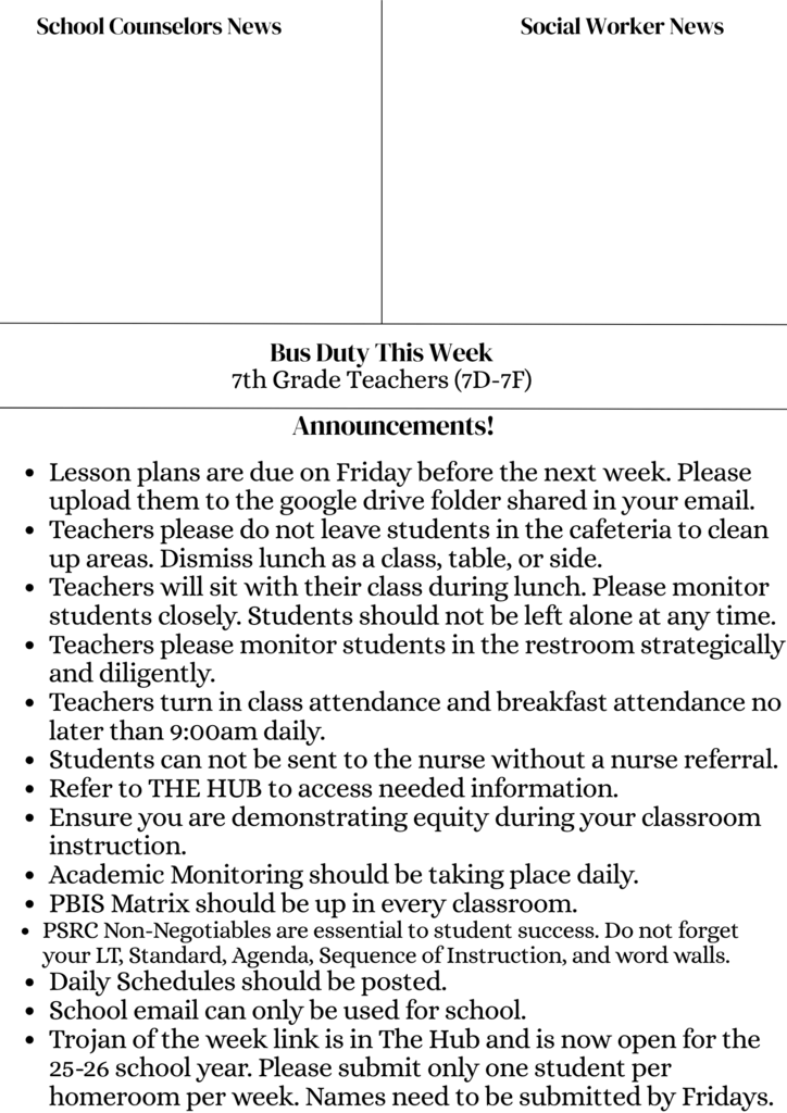 Weekly Newsletter