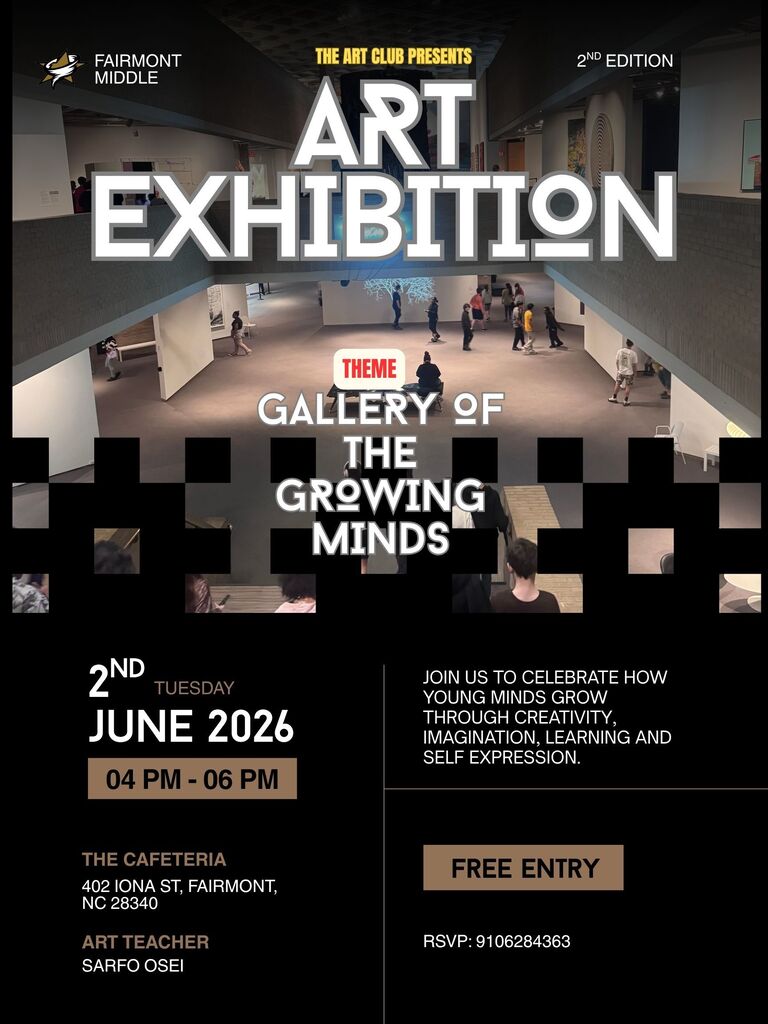 Join us for our 2nd Annual Art Exhibition! Date: 2nd, June, 2026 Time: 4:00pm - 6:00pm