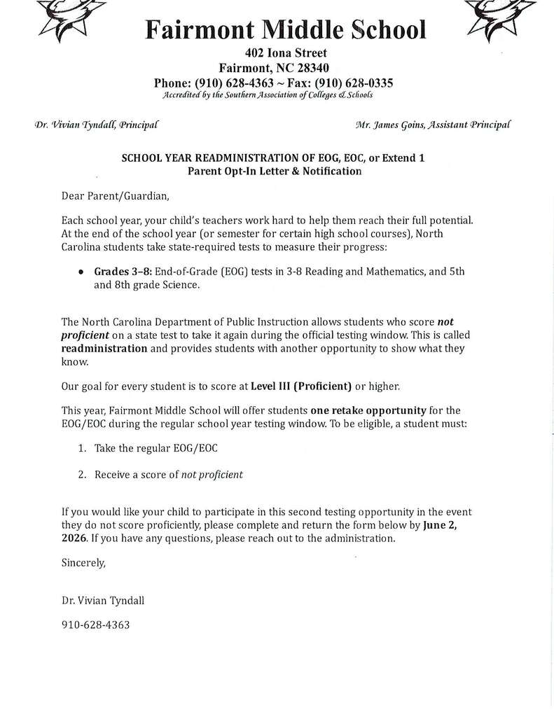 Retesting Letter