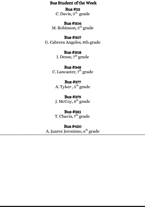 Weekly Newsletter
