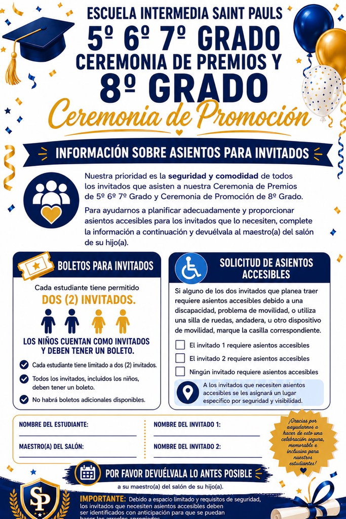 Guest Seating Information