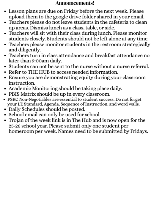 Weekly Newsletter