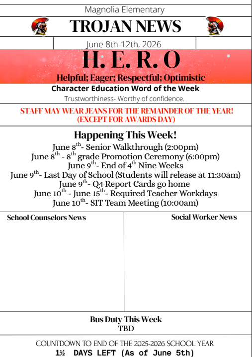 Weekly Newsletter