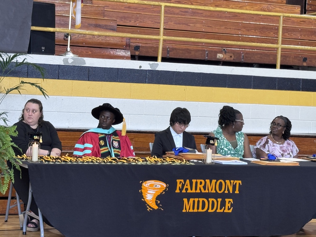 🎓 Congratulations, Fairmont Middle School 8th Grade Graduates! 🎓  Today we celebrate your hard work, perseverance, growth, and achievements. Reaching this milestone is a testament to your dedication, resilience, and commitment to learning. As you close this chapter of your middle school journey, take pride in all that you have accomplished and the friendships, memories, and lessons you have gained along the way.  Your teachers, families, and the entire Fairmont Middle School community are incredibly proud of you. Each of you has unique talents and limitless potential, and we are excited to see the great things you will achieve as you begin your high school journey.  Remember to continue believing in yourself, embrace new opportunities, and never stop striving for excellence. The future is bright, and this graduation is just the beginning of many successes to come.  Congratulations, Class of 2026! We wish you happiness, success, and endless possibilities in the years ahead.  Once a Tornado, Always a Tornado!