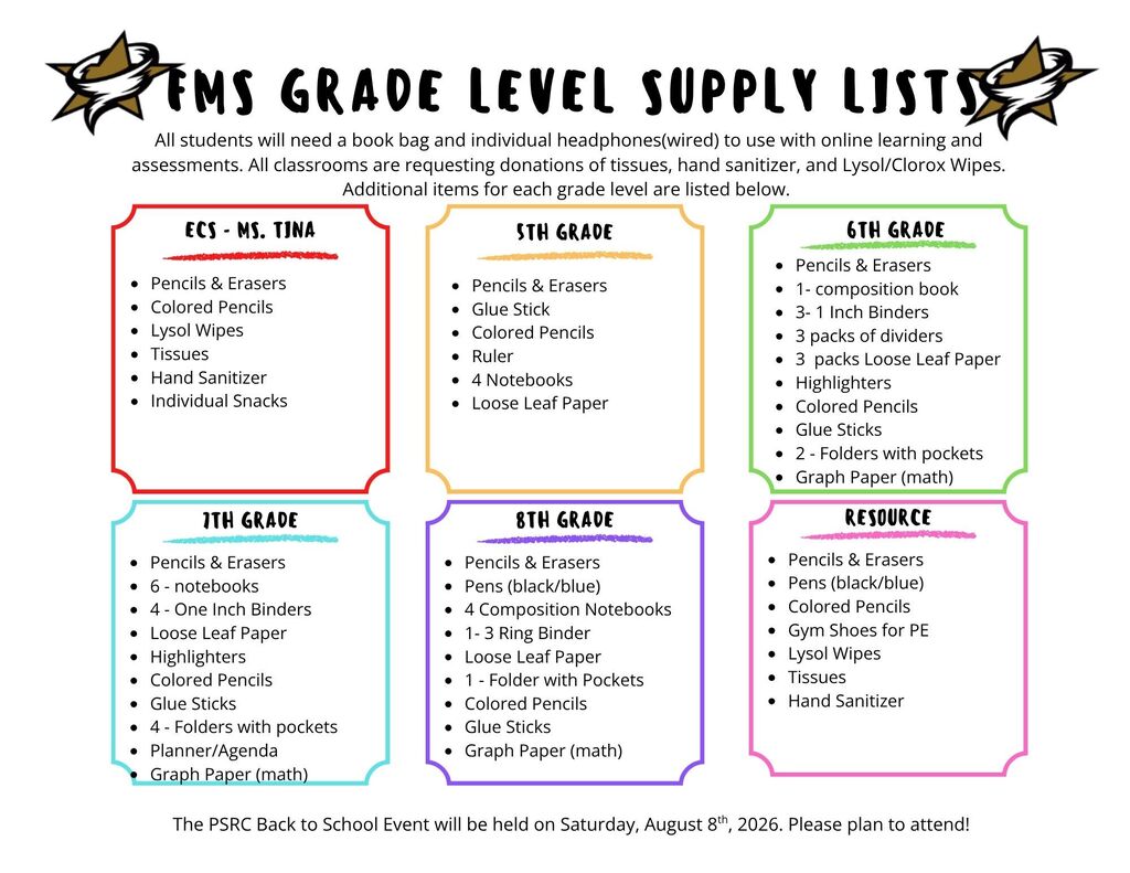 2026-2027 Supply List