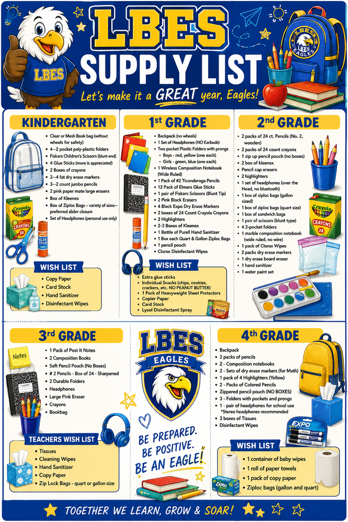26 - 27 K-4 Supply List Flyer