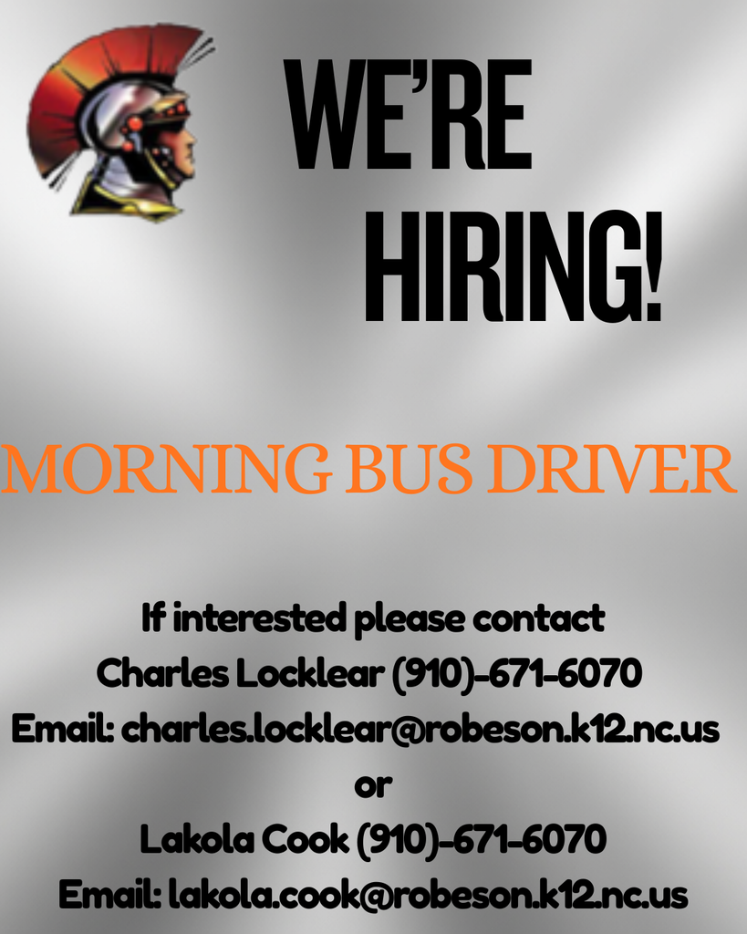 Morning Bus Driver Needed flyer