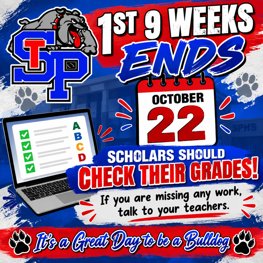 1st 9 Weeks Ends Thursday, 10/22