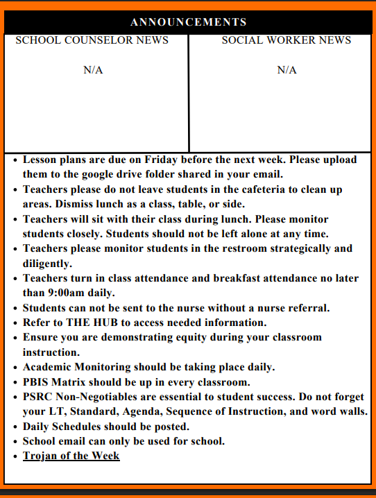 Weekly Newsletter
