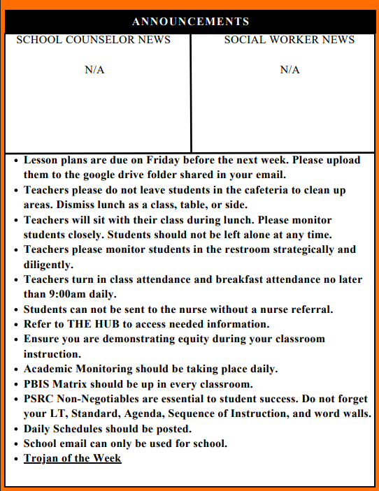 Weekly Newsletter