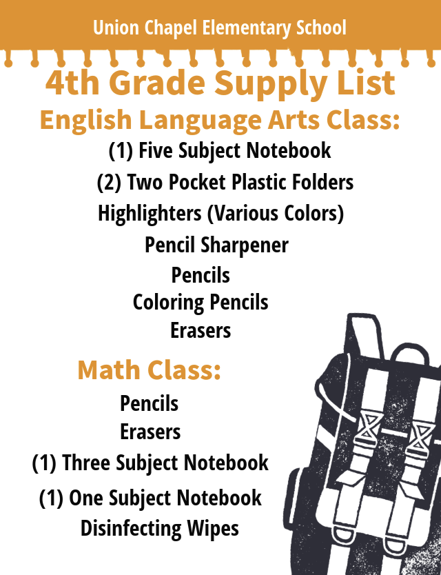 4 Supply List