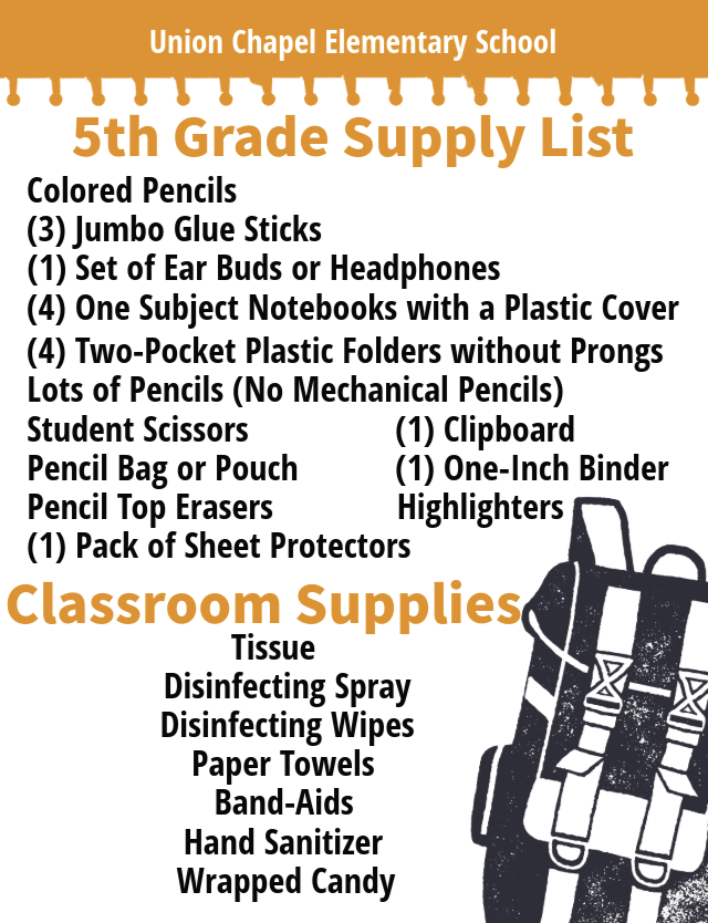 5 Supply List