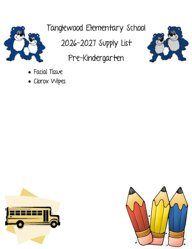 Pre-K Supply List Graphics
