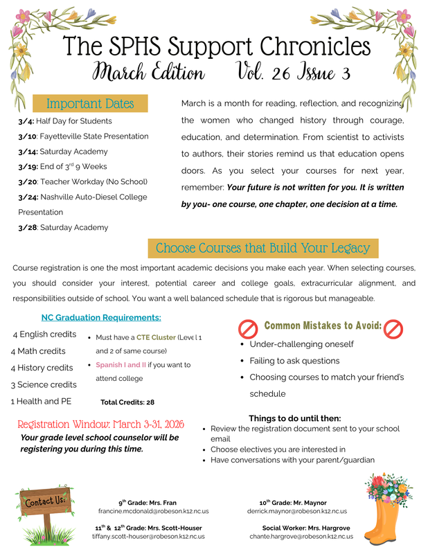  SPHS Support Chronicles January Edition Volume 26 Edition 3