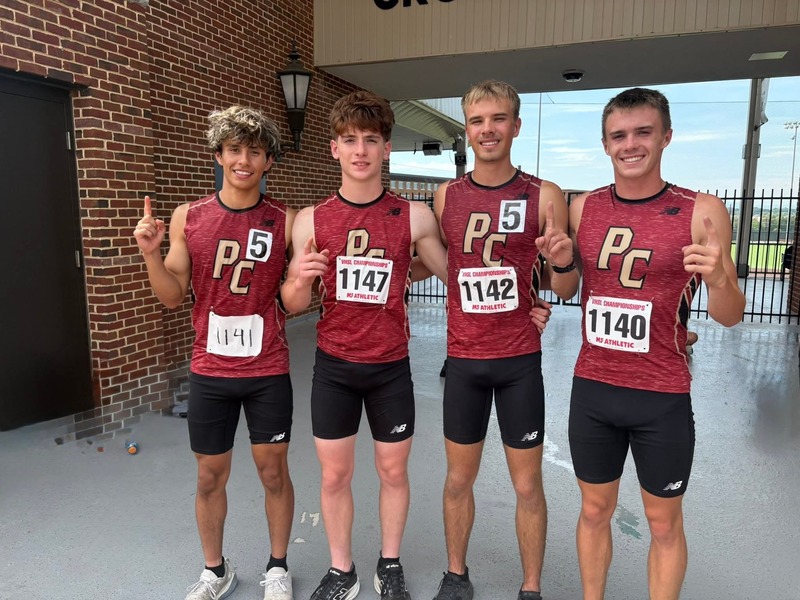 (4x800 meter relay: Alex Flores, Jackson Squires, Tanner Linkous, and Cole Boone)