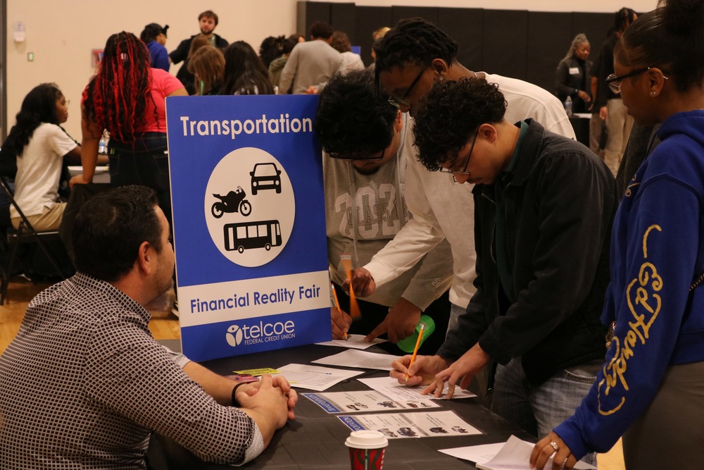 Financial Fair with students learning about transportation costs