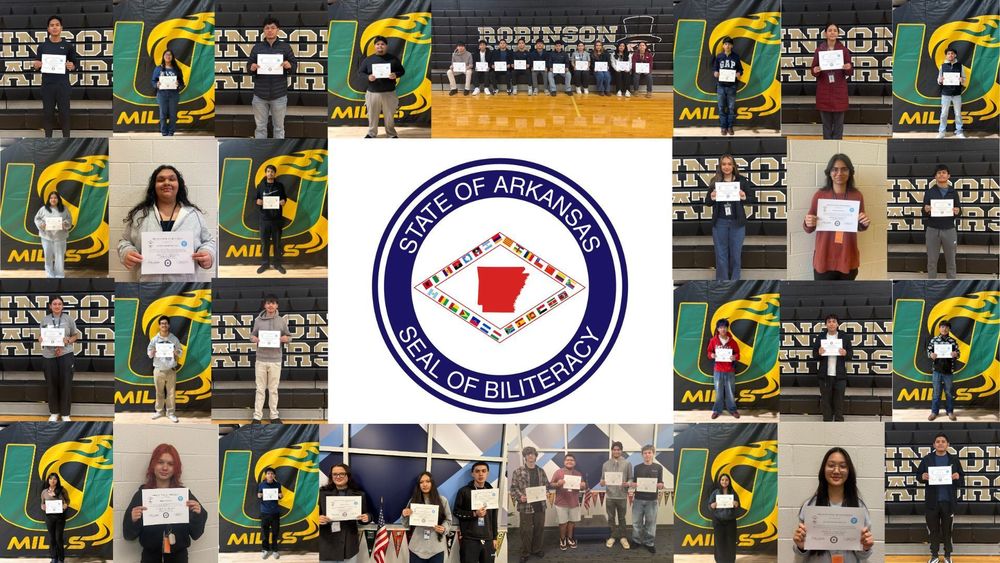 Seal of Biliteracy logo surrounded by students