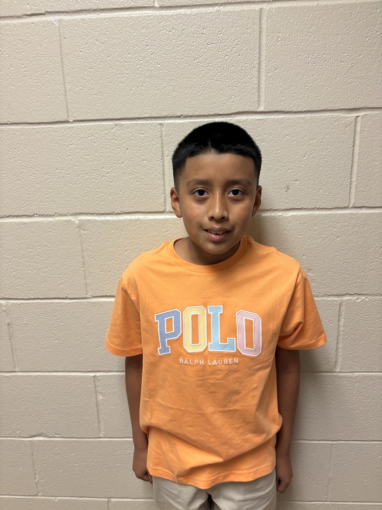 Image of Fifth Grade Student who was nominated for Student of the Month