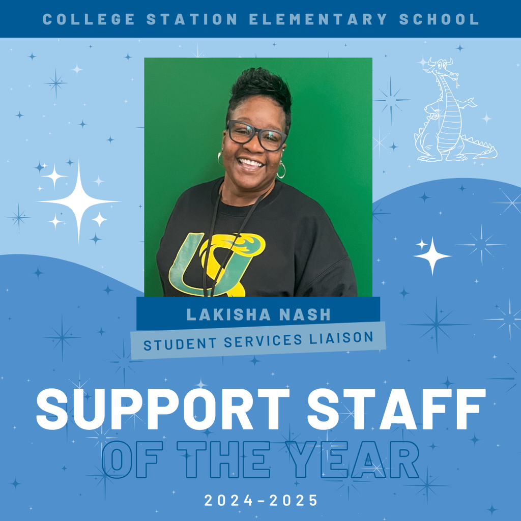 College Station 24-25 Support Staff of the Year Lakisha Nash (Student Services Liaison)