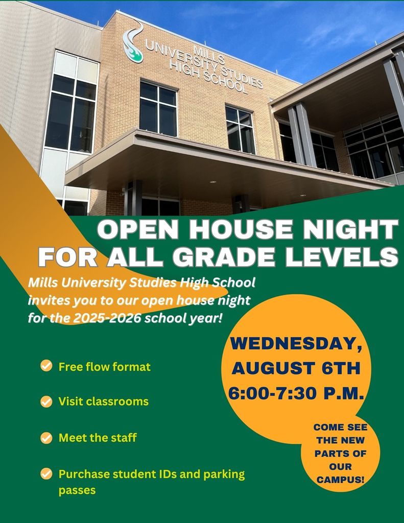 Flyer for Open House 2025-26