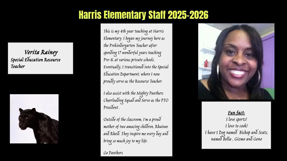 Welcome back Mrs. Rainey!