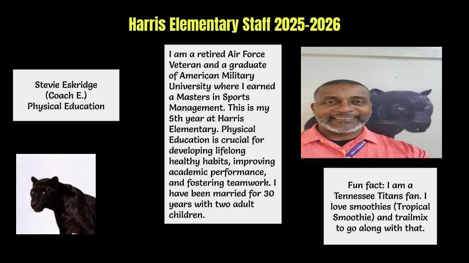Coach E. is back as our AWESOME PE coach!