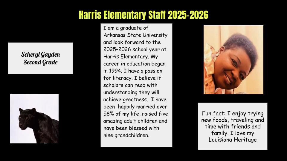 Mrs. Gayden will be a dynamic second grade teacher!