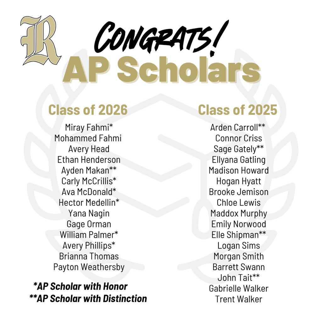 AP Scholars at Robinson