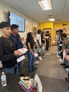 Students using AVID communication strategy