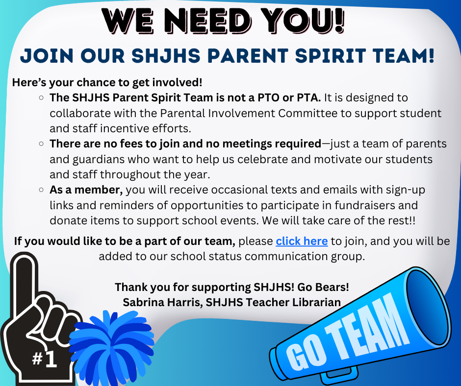 SHJHS Parent Spirit Team