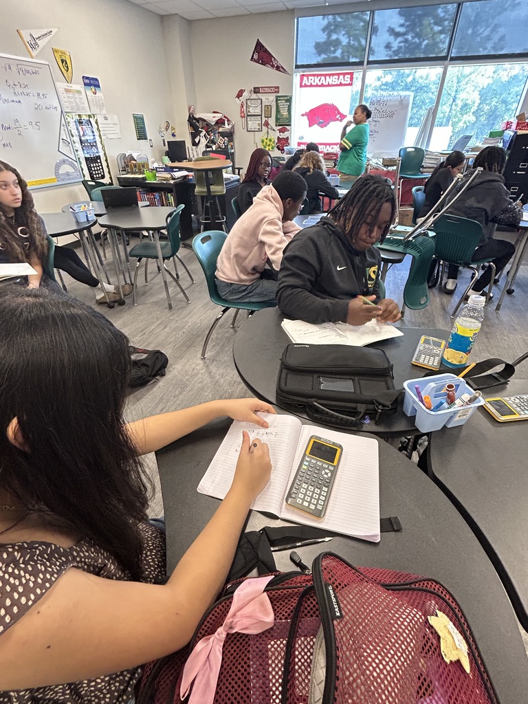 Student doing geometry problems
