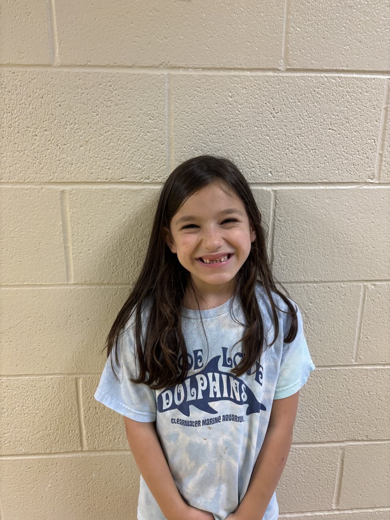 Image of  Second Grade Student who was nominated for Student of the Month 