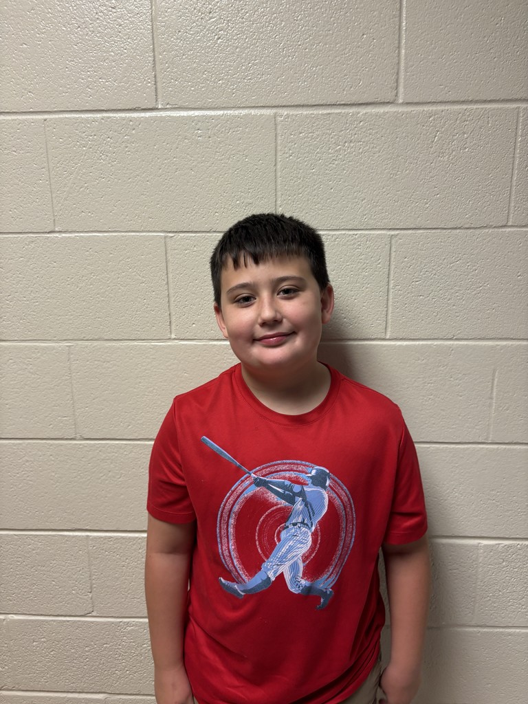 Image of Fourth Grade Student who was nominated for Student of the Month