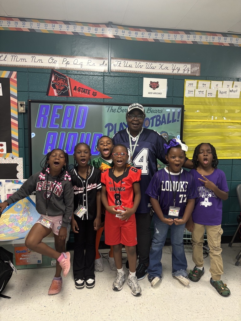Second grade suited up for the game!