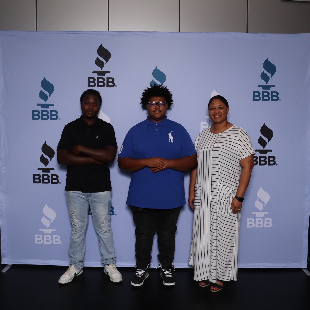 Landon Toney and Jamarion Larry recognized at the Better Business Bureau Torch Awards Luncheon