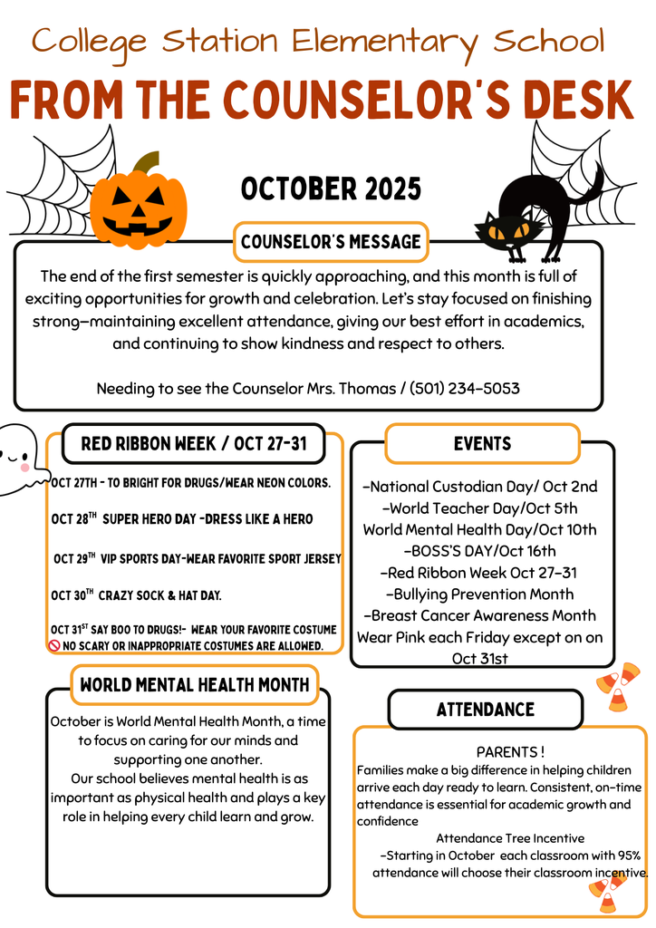 Counselor Newsletter October