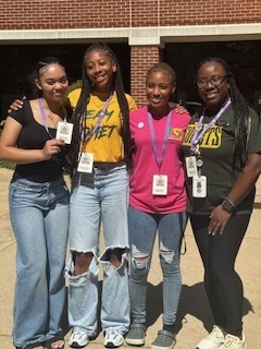 Three students and their school counselor