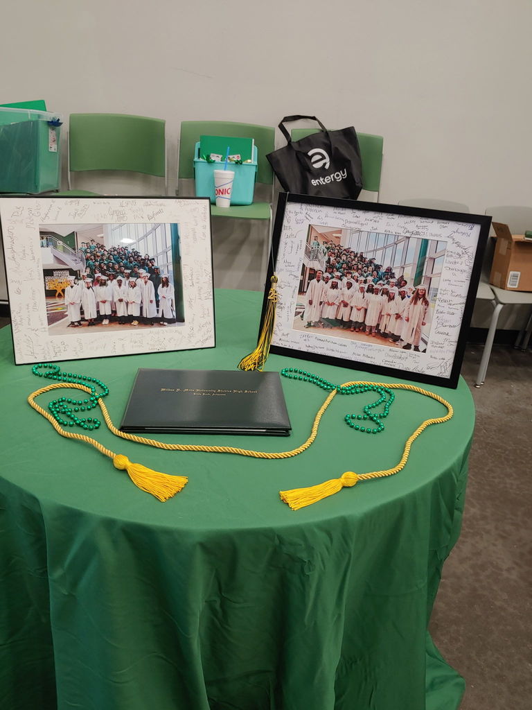 Table with senior memorabilia