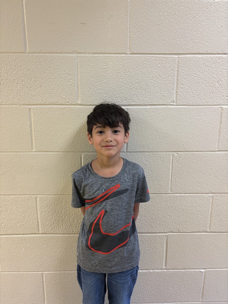 Image of Second Grade Student who was nominated for Student of the Month 