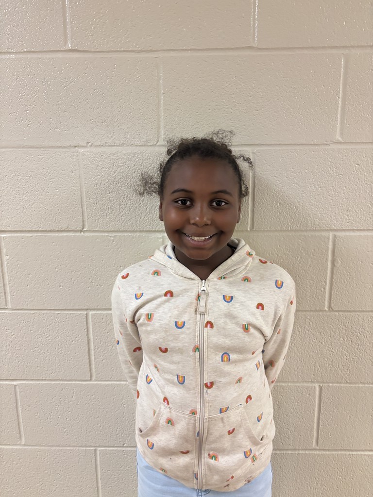 Image of Third Grade Student who was nominated for Student of the Month 