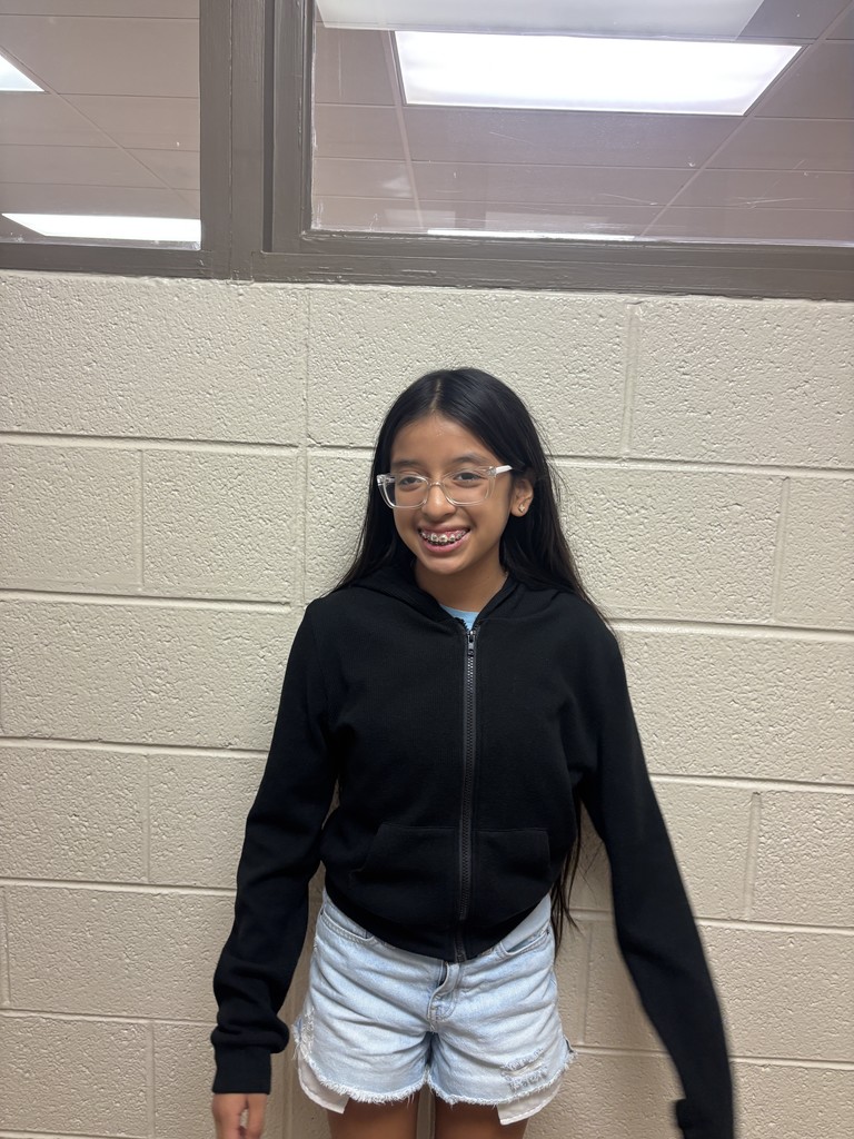 Image of Fifth Grade Student who was nominated for Student of the Month
