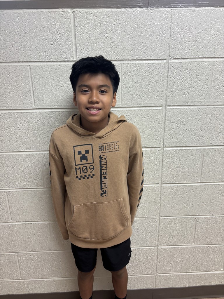 Image of Fifth Grade Student who was nominated for Student of the Month