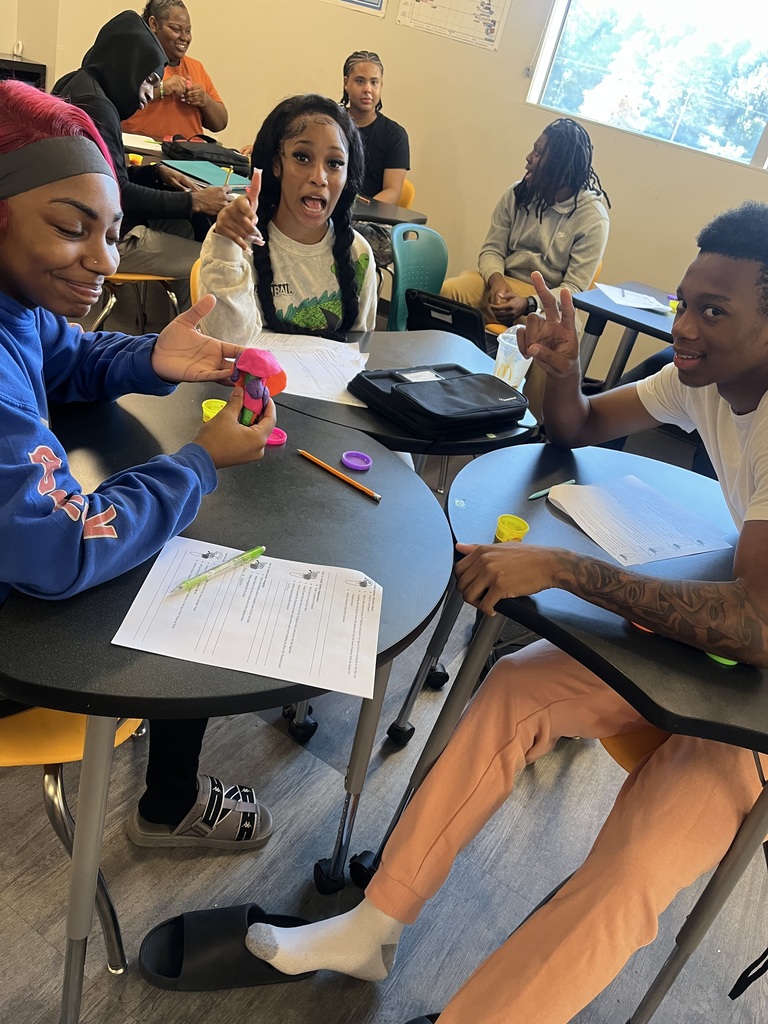 Students building brain models