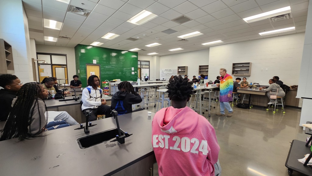 Students preparing for lab work