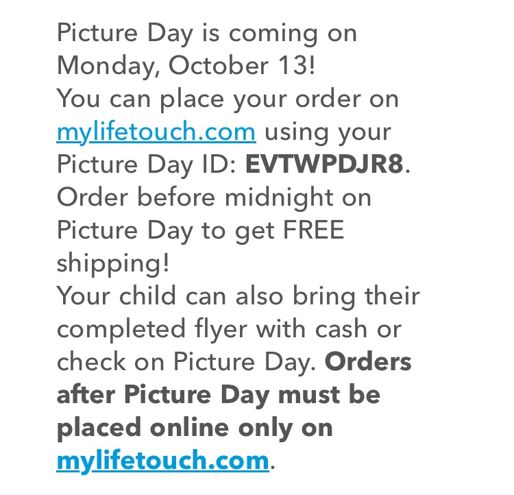 picture day info