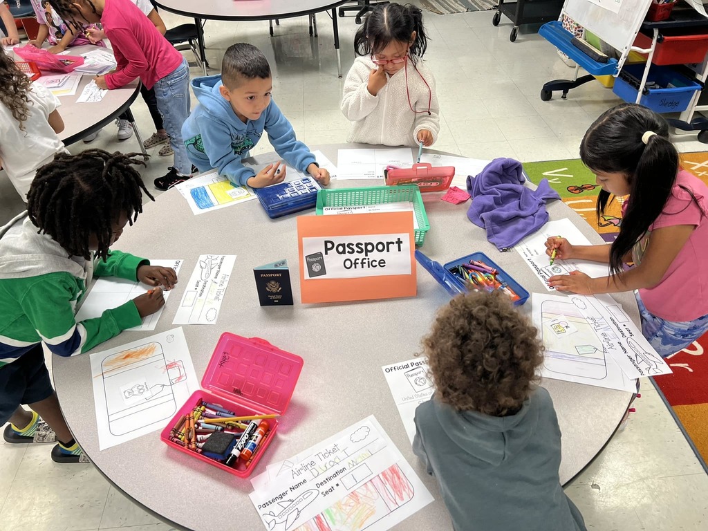 Daisy Bates students pretend to work at an airport on AVID ROCK YOUR SCHOOL DAY